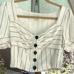 Linen Cropped Bustier